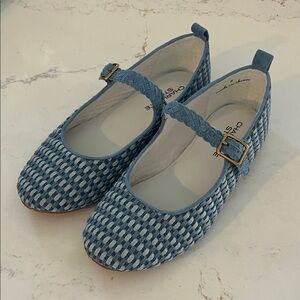 Charlotte Stone Woven Denim Ballet Flats
